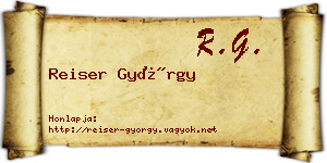 Reiser György névjegykártya